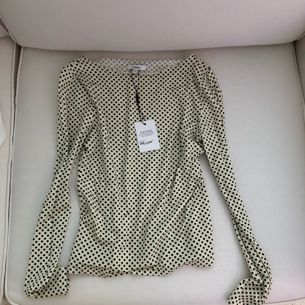 Miaou Polka Dot Long Sleeve Top